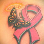 Фото тату Розовая ленточка 20.06.2021 №174 - tattoo pink ribbon - tatufoto.com