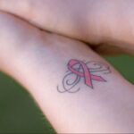 Фото тату Розовая ленточка 20.06.2021 №183 - tattoo pink ribbon - tatufoto.com