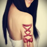Фото тату Розовая ленточка 20.06.2021 №202 - tattoo pink ribbon - tatufoto.com