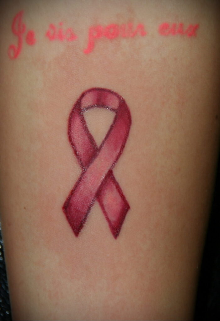 Фото тату Розовая ленточка 20.06.2021 №207 - tattoo pink ribbon - tatufoto.com
