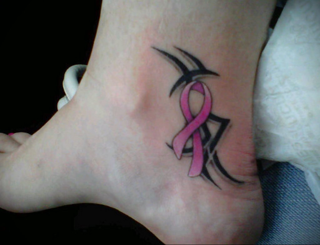 Фото тату Розовая ленточка 20.06.2021 №222 - tattoo pink ribbon - tatufoto.com