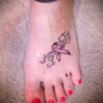 Фото тату Розовая ленточка 20.06.2021 №226 - tattoo pink ribbon - tatufoto.com