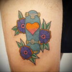 Фото тату со скейтбордом 19.06.2021 №037 - skateboard tattoo - tatufoto.com
