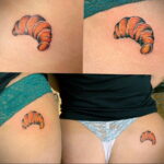 Фото татуировки круассан 05.06.2021 №094 - croissant tattoo - tatufoto.com