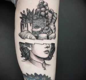 Фото татуировки круассан 05.06.2021 №176 - croissant tattoo - tatufoto.com