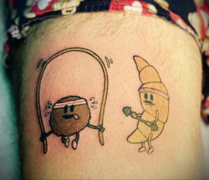 Фото татуировки круассан 05.06.2021 №197 - croissant tattoo - tatufoto.com