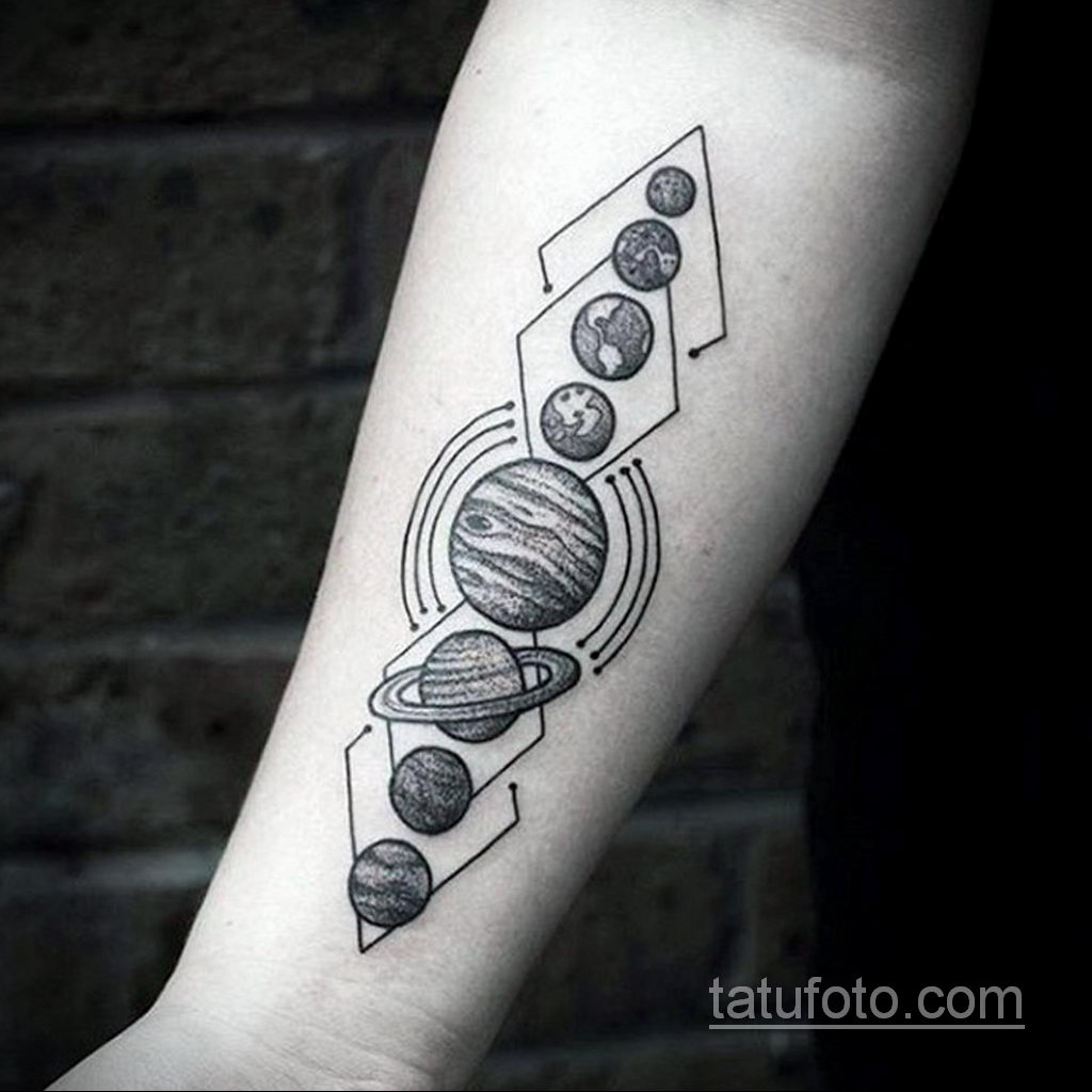 Татуировка Солнечная система