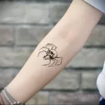 Фото маленькой тату с пауком 25.07.2021 №023 - small spider tattoo - tatufoto.com