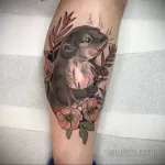 Фото рисунка тату Выдра 24.07.2021 №001 - otter tattoo - tatufoto.com
