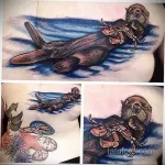 Фото рисунка тату Выдра 24.07.2021 №002 - otter tattoo - tatufoto.com