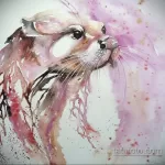 Фото рисунка тату Выдра 24.07.2021 №022 - otter tattoo - tatufoto.com