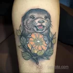 Фото рисунка тату Выдра 24.07.2021 №030 - otter tattoo - tatufoto.com