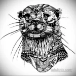 Фото рисунка тату Выдра 24.07.2021 №033 - otter tattoo - tatufoto.com
