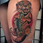 Фото рисунка тату Выдра 24.07.2021 №078 - otter tattoo - tatufoto.com
