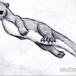 Фото рисунка тату Выдра 24.07.2021 №085 - otter tattoo - tatufoto.com