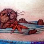Фото рисунка тату Выдра 24.07.2021 №095 - otter tattoo - tatufoto.com