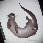 Фото рисунка тату Выдра 24.07.2021 №102 - otter tattoo - tatufoto.com