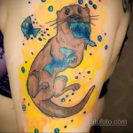 Фото рисунка тату Выдра 24.07.2021 №112 - otter tattoo - tatufoto.com