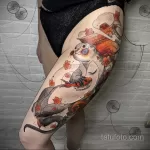 Фото рисунка тату Выдра 24.07.2021 №126 - otter tattoo - tatufoto.com