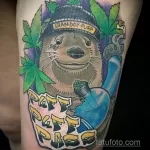 Фото рисунка тату Выдра 24.07.2021 №140 - otter tattoo - tatufoto.com