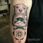 Фото рисунка тату Выдра 24.07.2021 №169 - otter tattoo - tatufoto.com