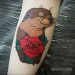 Фото рисунка тату Выдра 24.07.2021 №187 - otter tattoo - tatufoto.com