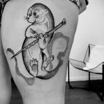 Фото рисунка тату Выдра 24.07.2021 №201 - otter tattoo - tatufoto.com