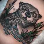Фото рисунка тату Выдра 24.07.2021 №208 - otter tattoo - tatufoto.com