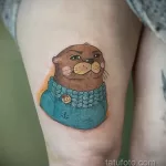 Фото рисунка тату Выдра 24.07.2021 №217 - otter tattoo - tatufoto.com