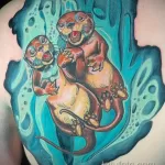Фото рисунка тату Выдра 24.07.2021 №221 - otter tattoo - tatufoto.com