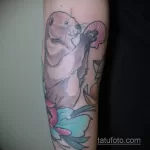 Фото рисунка тату Выдра 24.07.2021 №227 - otter tattoo - tatufoto.com