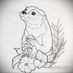 Фото рисунка тату Выдра 24.07.2021 №243 - otter tattoo - tatufoto.com