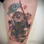 Фото рисунка тату Выдра 24.07.2021 №246 - otter tattoo - tatufoto.com