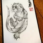 Фото рисунка тату Выдра 24.07.2021 №261 - otter tattoo - tatufoto.com