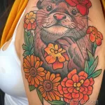 Фото рисунка тату Выдра 24.07.2021 №265 - otter tattoo - tatufoto.com