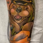 Фото рисунка тату Выдра 24.07.2021 №280 - otter tattoo - tatufoto.com