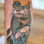 Фото рисунка тату Выдра 24.07.2021 №284 - otter tattoo - tatufoto.com