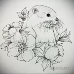 Фото рисунка тату Выдра 24.07.2021 №285 - otter tattoo - tatufoto.com
