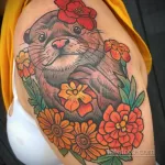 Фото рисунка тату Выдра 24.07.2021 №306 - otter tattoo - tatufoto.com