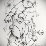Фото рисунка тату Выдра 24.07.2021 №329 - otter tattoo - tatufoto.com