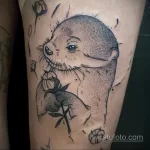 Фото рисунка тату Выдра 24.07.2021 №357 - otter tattoo - tatufoto.com