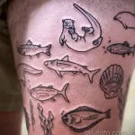 Фото рисунка тату Выдра 24.07.2021 №398 - otter tattoo - tatufoto.com