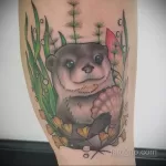 Фото рисунка тату Выдра 24.07.2021 №401 - otter tattoo - tatufoto.com