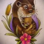 Фото рисунка тату Выдра 24.07.2021 №411 - otter tattoo - tatufoto.com