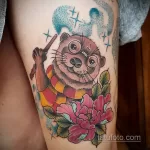 Фото рисунка тату Выдра 24.07.2021 №425 - otter tattoo - tatufoto.com