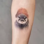 Фото рисунка тату Выдра 24.07.2021 №432 - otter tattoo - tatufoto.com