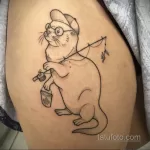 Фото рисунка тату Выдра 24.07.2021 №440 - otter tattoo - tatufoto.com