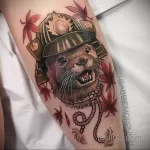 Фото рисунка тату Выдра 24.07.2021 №446 - otter tattoo - tatufoto.com