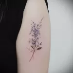 Фото рисунка тату с сиренью 23.07.2021 №047 - lilac tattoo - tatufoto.com