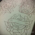 Фото рисунока тату с подковой 22.07.2021 №370 - drawing tattoo horseshoe - tatufoto.com